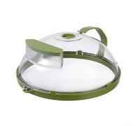 Lastdaytime Steam Microwave Splatter Guard, High Temperature Resistant Plastic Lid for Food Heating(Green)