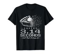 Lasted 3.14 Seconds Call that A Cream Pi Funny Match Pun Value Graphic T-Shirt, Men, Black, M
