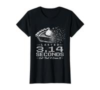 Lasted 3.14 Seconds Call that A Cream Pi Funny Match Pun Value Graphic T-Shirt, Women, Black, XL