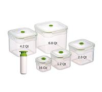 Lasting Freshness Vacuum Food Storage Containers, Square, 11 Piece