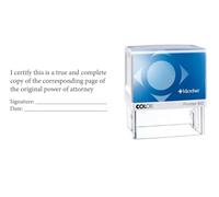 Lasting Power of Attorney Printer 60 self Inking Stamp | I certify This is a True and Complete Copy of The corresponding Page of The Original Lasting Power of Attorney | Large 76mm x 36mm