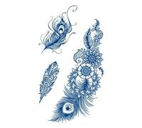 Lasting Tattoos 2 Weeks Lasting Temporary Waterproof Tattoo Butterfly Tiger Dragon Body Art Arm Fake Tattoo Sticker(04)
