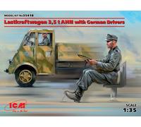 Lastkraftwagen 3.5t Ahn with German Drivers 1:35 Plastic Model Kit ICM