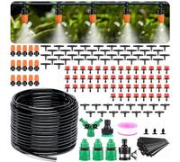 LasTool Garden Watering System,164FT/50M Drip Irrigation System Kits with 1/4 inch Blank Distribution Tubing Hose, Automatic Irrigation Equipment Set for Patio Lawn