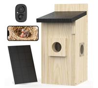 LASTOOLS Smart Bird Houses for Outside Solar Powered,4MP Birdhouse Camera for Outdoors, Watch Bird Nesting & Hatching in Real Time, AI Identify Bird Behavior & Create, DIY