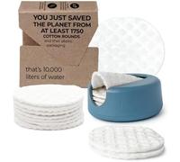 LastRound® 7 Sustainable Reusable Cotton Rounds for Facial Cleansing - Zero-Waste Eco-Friendly Makeup Remover Pads for All Skin Types with Travel Storage Case