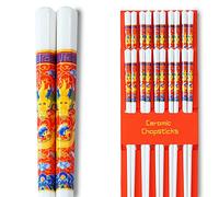 "Lasts A Lifetime" Ceramic Chopsticks (10 Sets) - Red Dragon Design