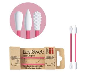LastSwab Reusable qtips Double Pack - Reusable Cotton Swabs for Ear Wax Cleaning and Pointed qtips for Makeup removal - Zero Waste Eco friendly, Organic Sustainable products