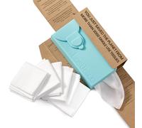 LastTissue® Reusable Cotton Tissue Box (Turquoise, 1 Count (Pack of 6))