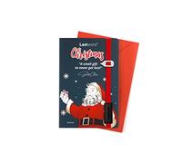 Lastword Christmas Greeting Card with Particular Elastic Bookmark, Envelope Including Letter, Christmas Card, Christmas Card for Readers, Gifts for Teachers, Design Gifts (Blue)