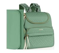 LASUK Diaper Bag Small Diaper Backpack, Baby Mini Maternity Bags with Changing Pad, Parents Essentials Diaper Bag, Green, S, Fashion