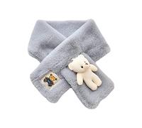 LASULEN Cute Bear Plush Bib for Adult and Child, Super Soft Plush Scarf, Warm Plush Bear Scarf, Fur Collar Cross Plush Scarf, Warm and Thick All-match Cross Winter Scarf, Bear Plush Thick Warm Scarf