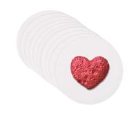 lasuroa 10 Sheets Magic Foam Texture Papers, White 3D Foam Painting Paper Blank Magic Sponge Papers Multifunctional Puffy Paper for Creative Artwork Craft Projects (Round)