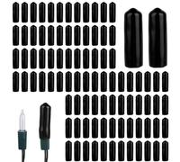 lasuroa 100pcs No Glow Caps for String Lights, Christmas Blackout Light Covers Suitable for 0.33 Inch Diameter LED Tubes Lights Glow Cap Lights-String Cap to Hide for Dating Outdoor Yard Xmas Party
