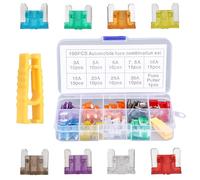 lasuroa 101pcs Car Fuses Assortment Kit, Mini Blade Auto Fuse with Puller Tool Automotive Replacement Fuses for Car, RV, Truck, Motorcycle Boat (3A/5A/7.5A/10A/15A/20A/25A/30A)
