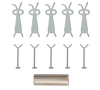 lasuroa 11pcs Cat Eye Magnet for Nail, Professional Magnetic Cat Eye Tool Set Including 5pcs Y-Shaped Heart Guide Sticks & 5pcs Rabbit Shaped & 1pcs Cylindrical Magnets for DIY Manicure