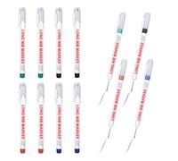 lasuroa 12pcs Long Head Deep Hole Marker, 22mm Waterproof Long Nib Markers Multiple-Use Quick-Dry Colorful Marxman Marking Tool Pens for Builders Metal Construction Carpenters Hardware (4 Colors)