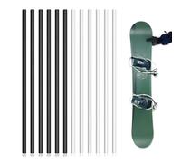 lasuroa 12pcs Snowboard Repair Kit, Ptex Candles Ski Snowboard Repair 6mm Ptex Repair Sticks Ski Snowboard Base Repair for Protecting Ski and Snowboard(Black & White)