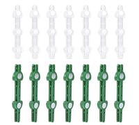 lasuroa 14pcs Floral Boutonniere Magnets, Plastic Floral Magnets Clips Corsage Brooches Holder Making Kit Accessories Stick Pins Supplies for Handmade Wedding Bride Groom Flower (Transparent & Green)