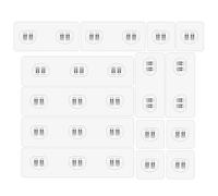 lasuroa 14pcs Shower Caddy Adhesive Replacement, 3 Styles Waterproof Shower Adhesive Strips Sticker Hooks No Drilling Wall Mount for Bathroom Kitchen Racks Organizers