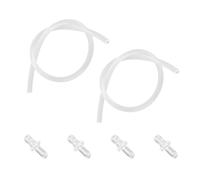 lasuroa 2 Pcs Milk Tubes Hoses with 4 Connectors, 14.96in Silicone Milk Tube Hoses Replacement Pipe Ideal Replacement Accessories Part for Jura HP3 Coffee Machines E6/E8/Z10