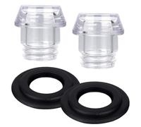 lasuroa 2 Sets Coffee Percolator Tops & Gaskets, Transparent Percolator Pot Replacements Accessories Compatible with Farberware Yosemite Coffee Maker