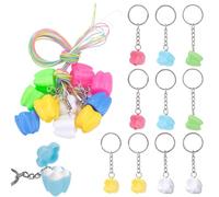 lasuroa 20 Pcs Tooth Saver Necklace Box & Keychains Set, Colorful Tooth Fairy Boxes for Kids Lost Teeth Cute Plastic Milk Teeth Storage Cases Organizers Baby Keepsake Gift