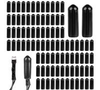lasuroa 200pcs No Glow Caps for String Lights, Christmas Light Covers Suitable for 0.20x0.79 inch Diameter LED Tubes Lights Glow Cap Lights-String Cap to Hide for Outdoor Yard Party Favor