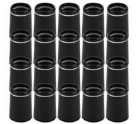 lasuroa 20pcs 370 Golf Tapered Ferrules, Black Golf Club Shaft Ferrules with Single Silver Ring Golfing Shaft Builder Accessories for All Iron Shafts