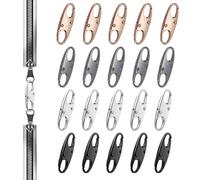 lasuroa 20pcs Zipper Clips Anti Theft, Double Opening Small S Carabiner Zipper Pull Lock Theft Clasp Accessories for Backpacks Purses Luggage Suitcase Handbags Keys (4 Colors)