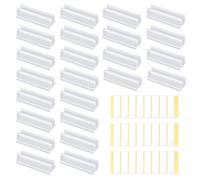 lasuroa 24pcs Neon Rope Light Clips Mounting for Govee [Energy Class E] | Adhesive Clear LED Strip Wire Clip Brackets Waterproof Rope Light Holders Hooks for Floor Wall Mount Indoor Outdoor