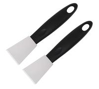 lasuroa 2pcs 3D Printer Scraper Set, Stainless Steel Straight Head Print Scraper with Non-Slip Plastic Grip Professional Metal 3D Printer Bed Spatula Tool Accessories for Model Removal