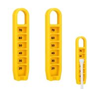 lasuroa 2pcs Adjustable Golf Tee Height Tool, Easy to Use Tee Height Setter Holder Must Have Gears for Golf Consistent Swings Training Accessories (Yellow)