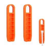 lasuroa 2pcs Adjustable Golf Tee Height Tool, Easy to Use Tee Height Setter Holder Must Have Gears for Golf Consistent Swings Training Accessories (Orange)