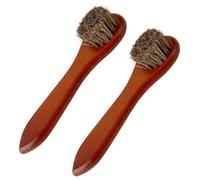 lasuroa 2pcs Baseball Glove Brush, Small Baseball Glove Scrub Horsehair Brushes Gentle Routine Maintenance Horse Hair Bristles Practical Cleaning Supply Accessories for Deep Clean
