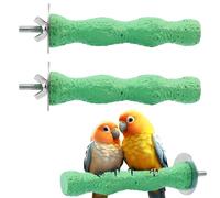 lasuroa 2pcs Bird Beak Grinding Stone, Anti-Slip Bird Nail Trimming Stick Resin Beak Grinder Washable Claw Trimmer for Parrot Cage Accessories