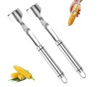 lasuroa 2pcs Corn Peeler, Stainless Steel Corn Peeling Tool with with Ergonomic Handle Efficient Kernel Remover for Home Kitchen Restaurants