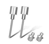lasuroa 2pcs Grease Needle Nozzles, Grease Gun Needle Nozzles Tip Narrow Needle Grease Adapter with 1/8 Inch NPT Threads for Lubricating, Grease Gun Fittings
