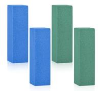 lasuroa 2pcs Gummy Rubber Abrasive Stones, Snowboard Gummy Stone Edge Grinding Rubber Block Stone Ski Snowboard Tuning Equipment for Removing Rust and Burrs, Green 60 Grit, Blue 120 Grit