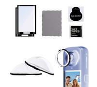 lasuroa 2pcs Lens Guard for Insta360 X5 with 2pcs Tempered Screen Protector, Anti-Scratch & Anti-Reflective Glass HD Lens Cover Kit for Insta360 X5 Accessories Shockproof & Dustproof