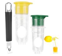 lasuroa 2pcs Mini Lemon Squeezer & Peeler Tool Set, Screw-Top Lemon Squeezer Manual Juice Extractor Effortless Citrus Zester Grater Peeling Tool for Lime Orange Grapefruit Pomegranate Fruits