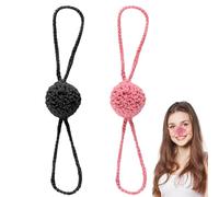 lasuroa 2pcs Nose Warmer for Winter, Wool Nose Warmer for a Cold Nose Windproof Crochet Cozy Nose Mitten Protector Nose Cover for Women Men Outdoor Dust Ski Keep Warm Supplies Accessories(Black+Pink)