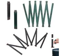 lasuroa 2pcs Portable 10-Fold Oil Tank Measuring Stick, Extends to 78"/2m Durable Wooden Folding Fuel Tank Ruler for Checking Accurate Fuel Level (Green, Black)