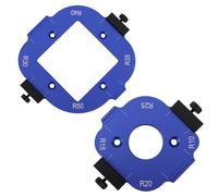 lasuroa 2pcs Router Corner Radius Template, Aluminum Alloy Router Templates for Arc Cutting Guide Set R10-R50 Furniture Edges DIY Projects Woodworking (Blue)