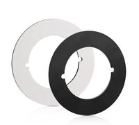 lasuroa 2pcs Scar Plates for Door Knob, Black Door Knob Plate Round Version Steel Door Lock Handle Cover Plate Door Hole Reinforcement Deadbolt Plate for Filler Fixing Repair Backplate