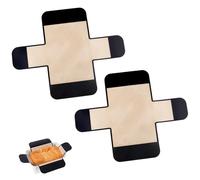 lasuroa 2pcs Silicone Bread Loaf Pan Liner, Reusable Non-Stick Bread Sling with 4 Handles Heat Resistant Dough Transfer Baking Mat Lifters Making Tools for 9x5 or 1.5lb Loaf Pan