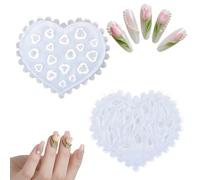 lasuroa 2pcs Silicone Nail Molds 3D, Tulip & Flower Nail Charms Stencils Soft Carving Template Mold Fingertip Art Decorations Accessories for Women Home Manicures Salon