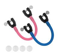 lasuroa 2pcs Ski Tip Connector with 4pcs Spacers for Kids, Portable Ski Connector Ski Training Aid Snowboard Accessories for Kids Beginners (Pink,Blue)