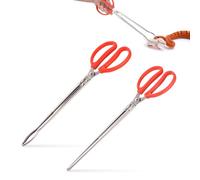 lasuroa 2pcs Snake Feeding Tongs, 15 Inch Reptile Feeding Tongs Easy-to-Grip Extra Long Tweezers for Terrarium Ball Python Tank Accessories Snake Tank Accessories