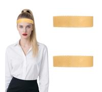 lasuroa 2pcs Wig Fixing Belt, Silicone Wig Gripper Headbands Non-Slip Elastic Band Set Seamless Grip Strong Holder Clip Cap for Men Women Keeping Wigs (Skin Color)
